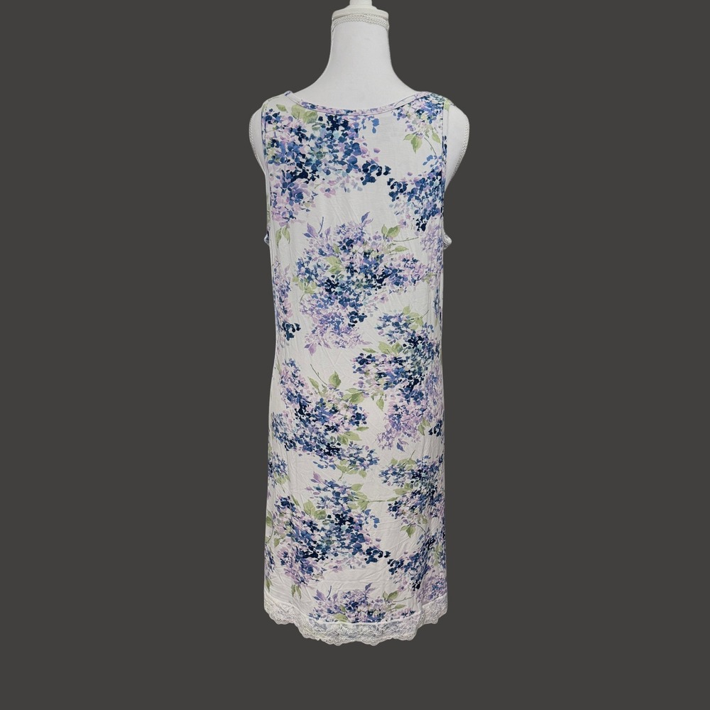 Soft Surroundings Tranquility Bamboo Robe & Nightgown M Soft Floral Sleepwear - Picture 6 of 15